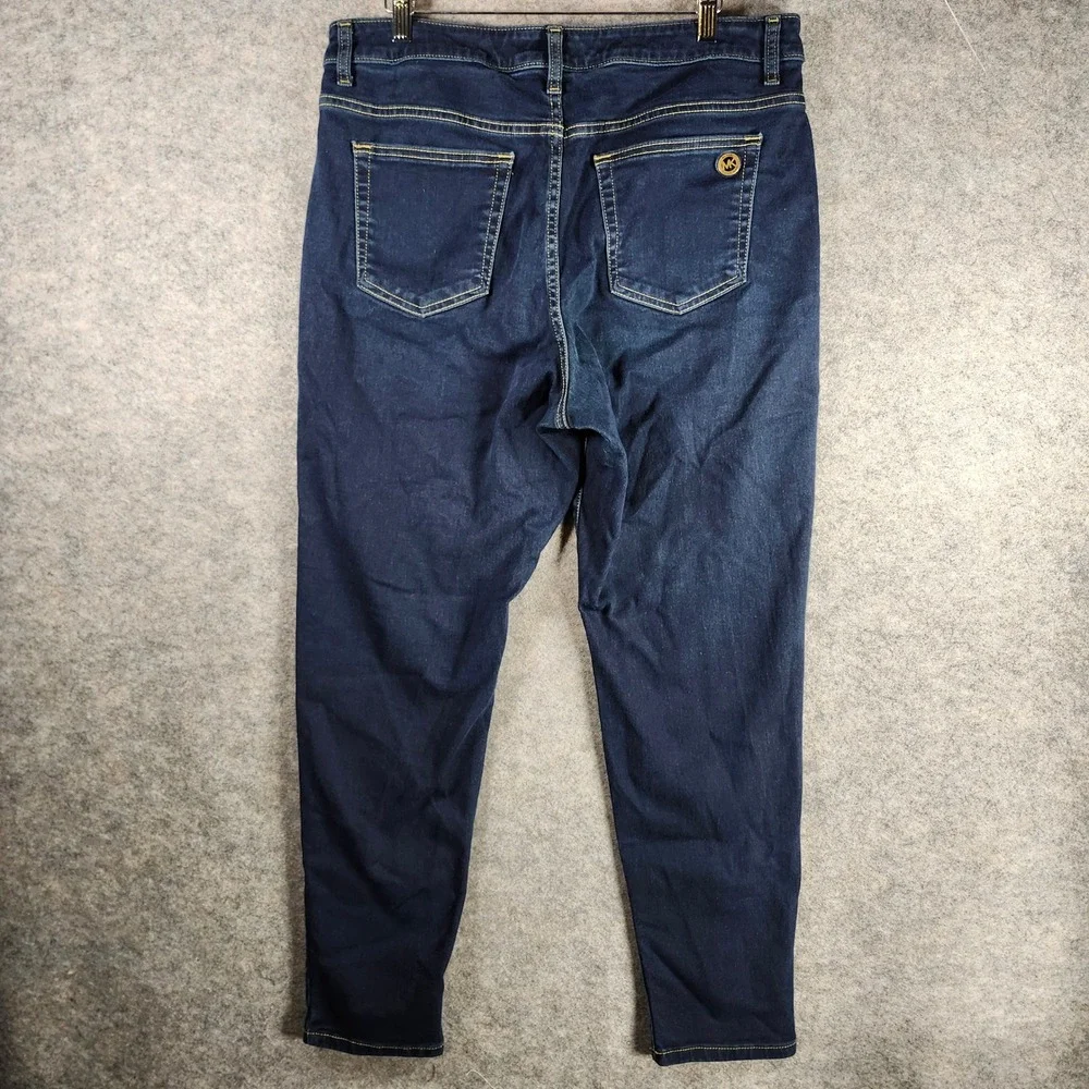 MICHAEL KORS Izzy‎ Skinny Jeans Dark Wash Women Size 14W Stretch Denim Preppy